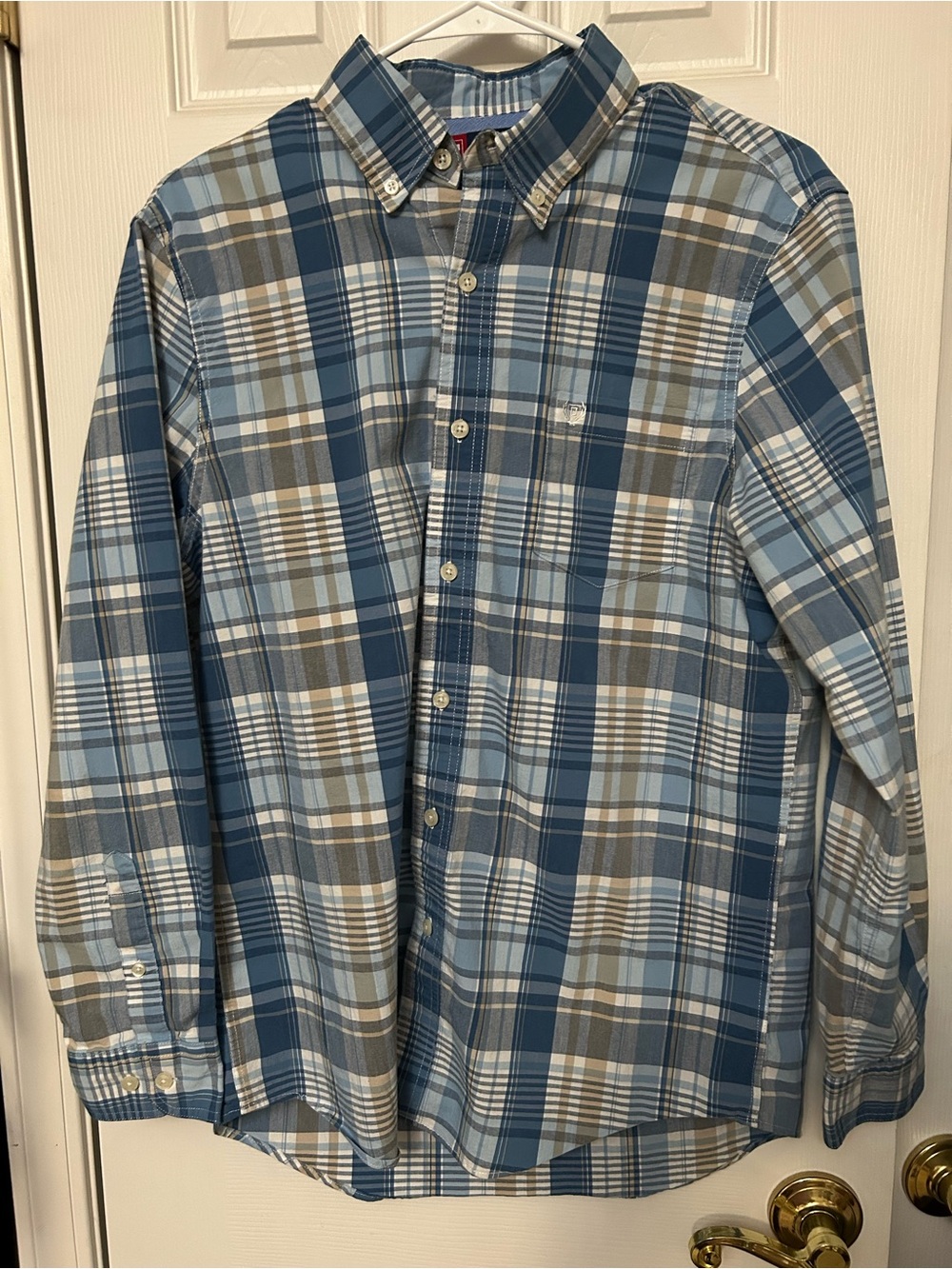 Chaps Men's Plaid Button-Down Shirt - Sz. M